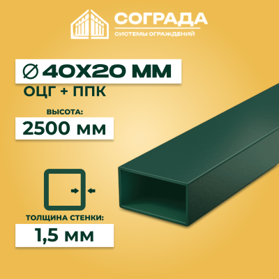 Лага Супер ПРОМ-40*20, ОЦГ ППК, 2500 мм